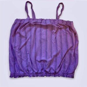 Carter's Purple Striped Bubble Hem Tank Top - Girls' Size 7